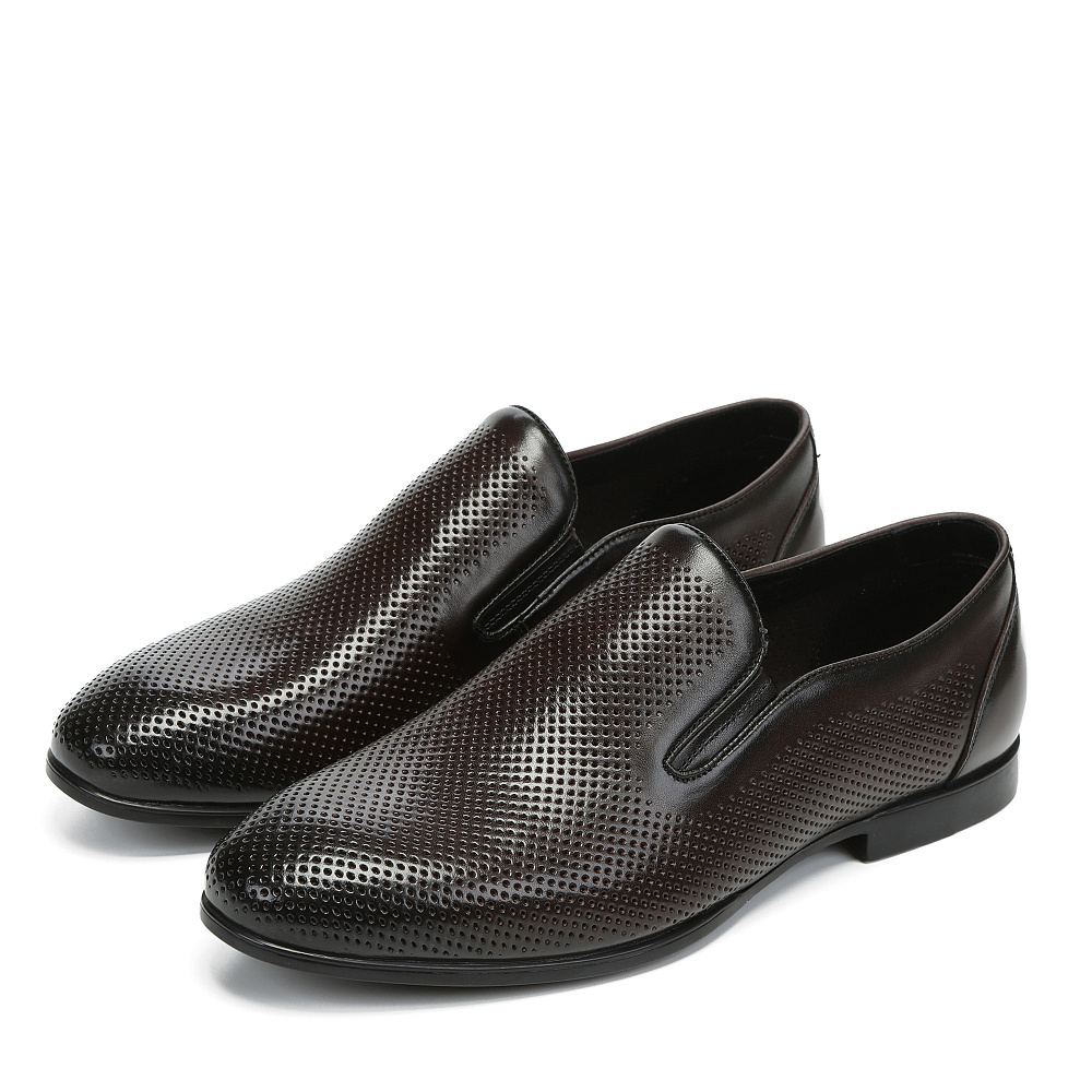 Коричневые полуботинки из гладкой кожи Respect