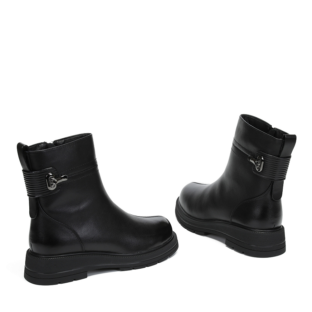 Черные зимние ботинки из кожи Respect