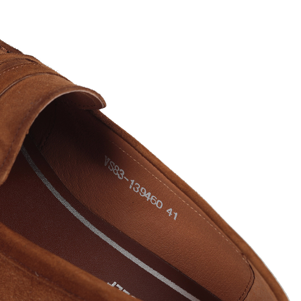 Рыжие лоферы из велюра Respect