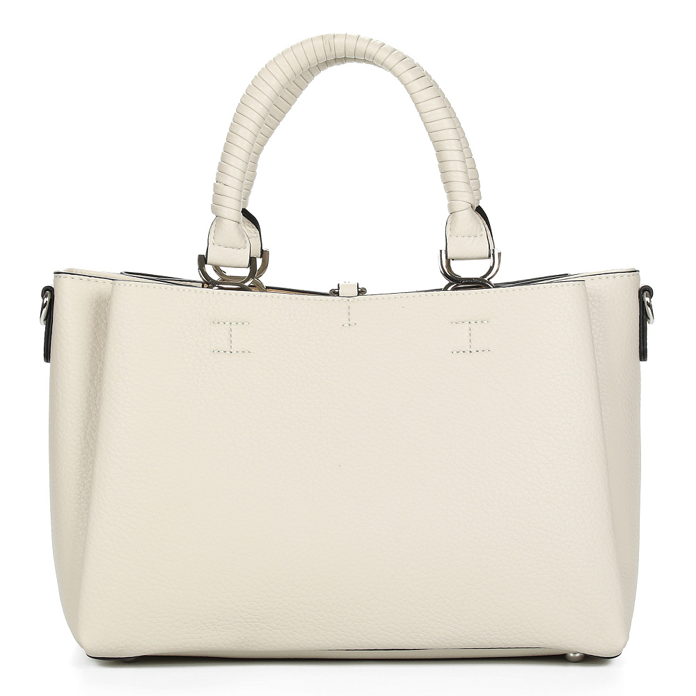 Сумка сэтчел из экокожи молочного цвета Portofiano