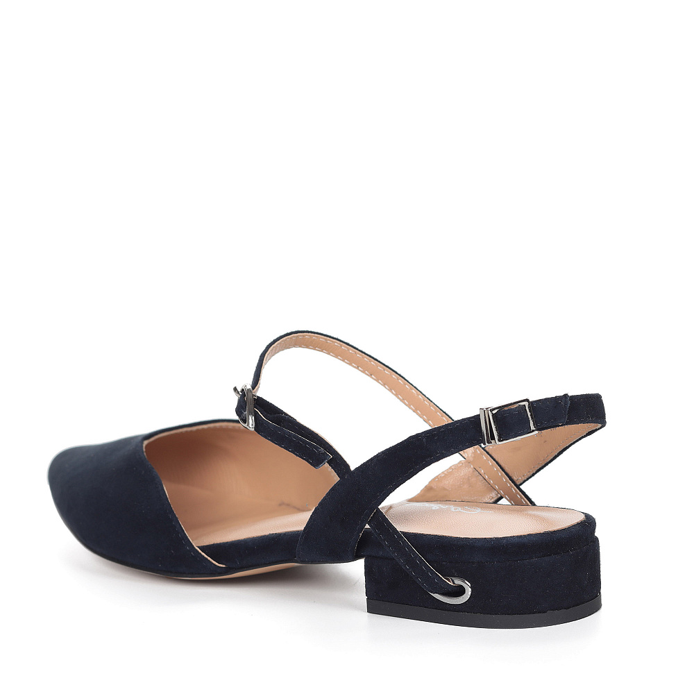 Синие открытые туфли из велюра CorsoComo