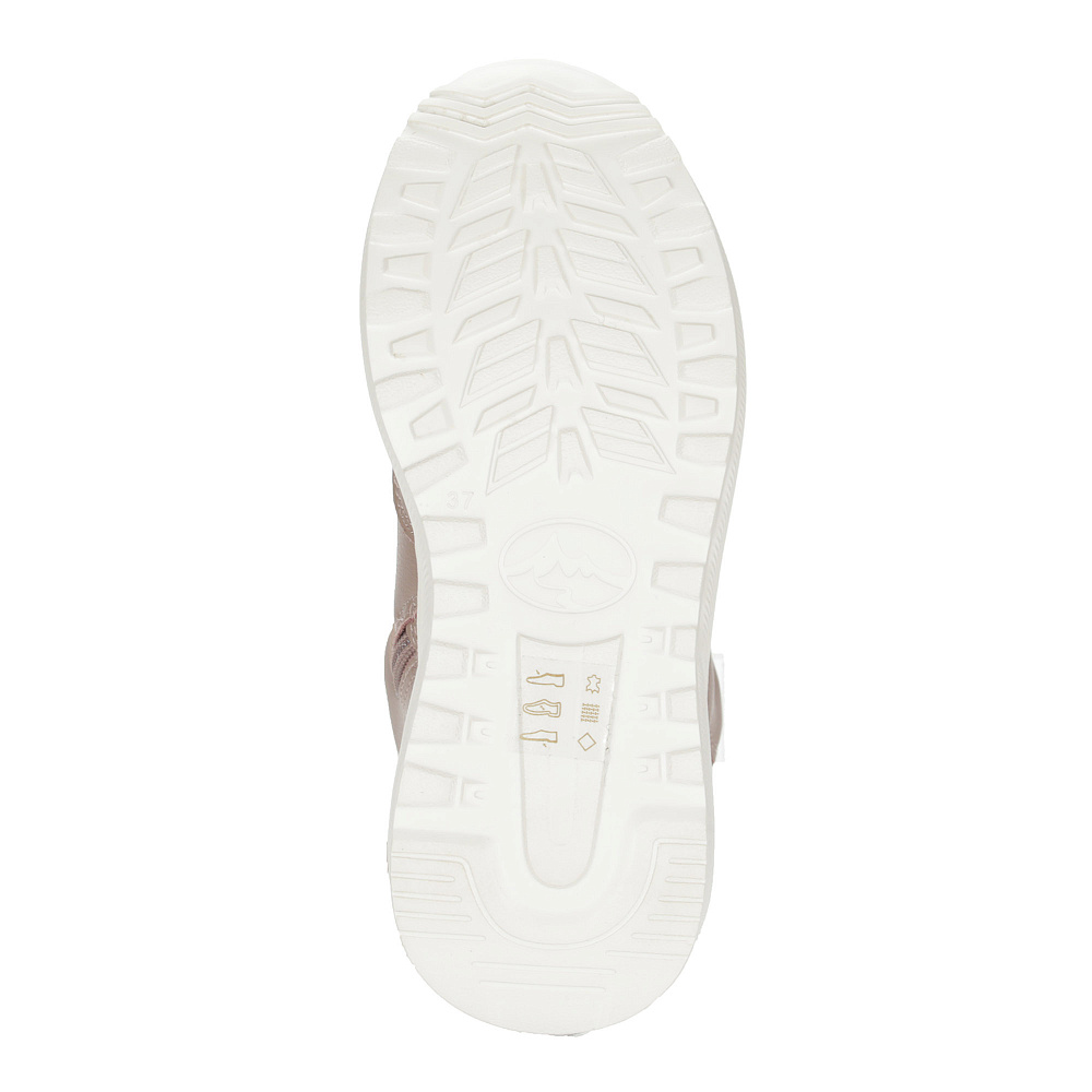 Розовые кеды из кожи на подкладке из натуральной шерсти GRUNBERG