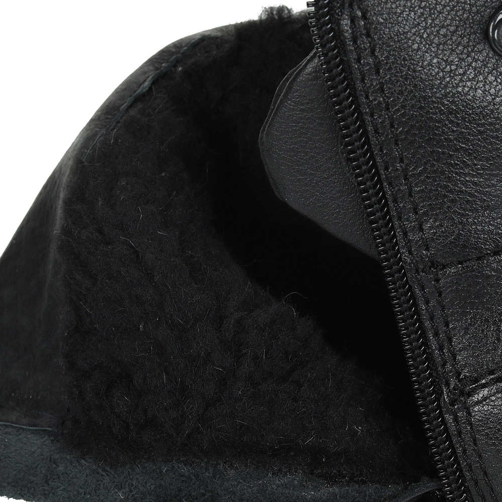 Черные утепленные ботинки из кожи RIVERI