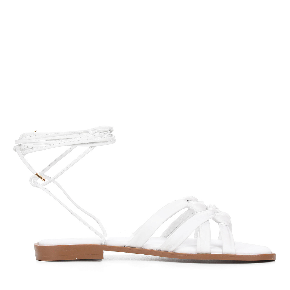 Белые сандалии из кожи Respect