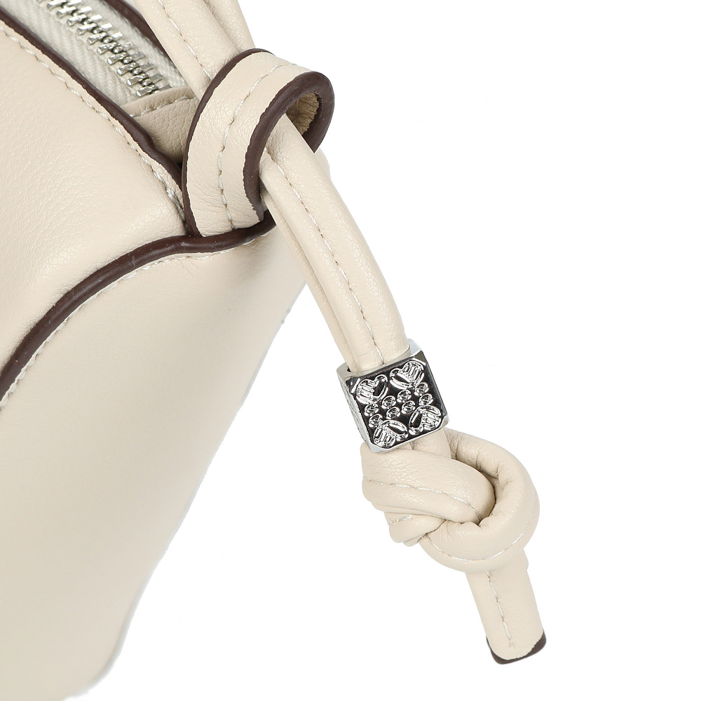 Сумка из экокожи молочного цвета Portofiano