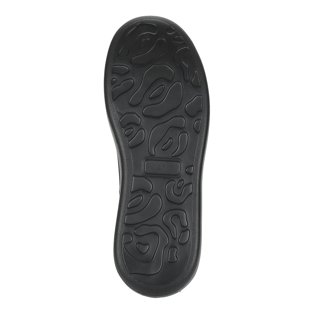 Черные кеды из кожи на подкладке из текстиля Respect