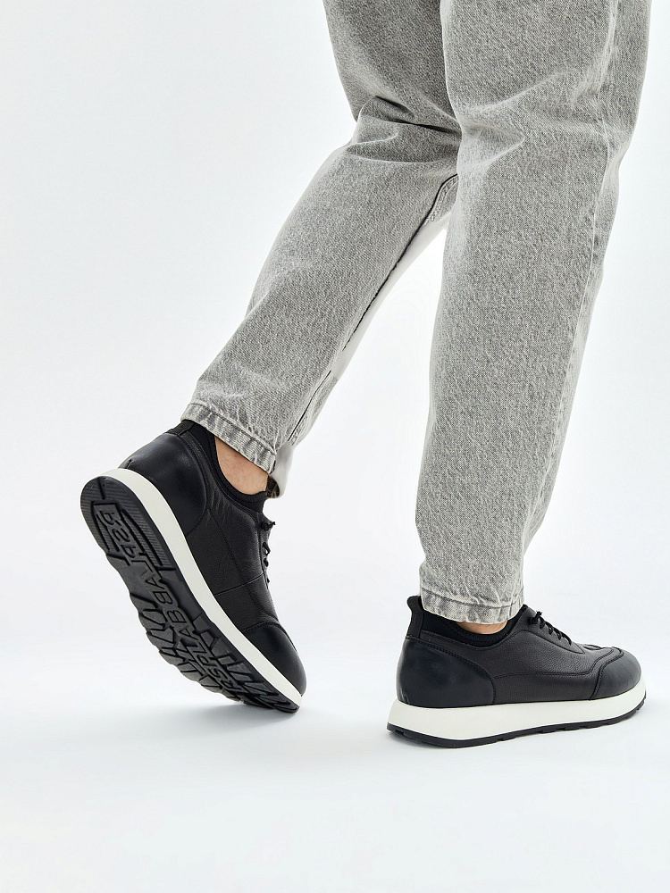 Белые кроссовки из гладкой кожи RSP LAB