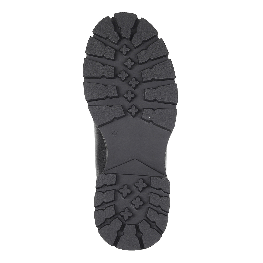 Черные ботинки челси из кожи на подкладке из натуральной шерсти на тракторной подошве Respect