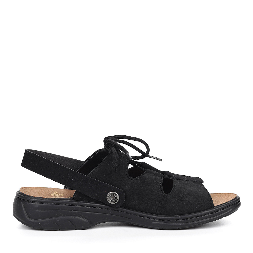 Черные сандалии со шнуровкой Rieker