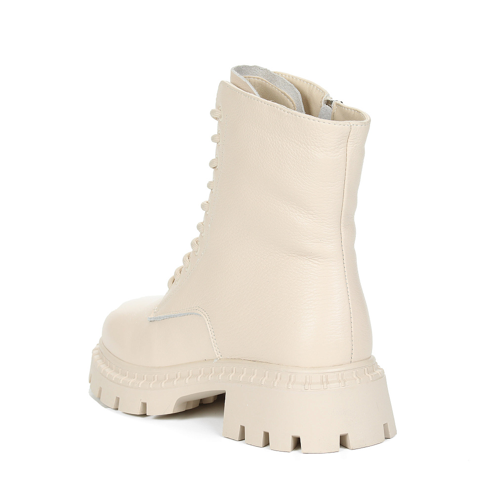 Бежевые зимние ботинки из кожи Respect