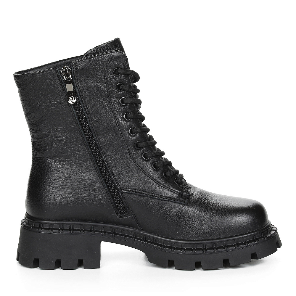 Черные зимние ботинки из кожи Respect