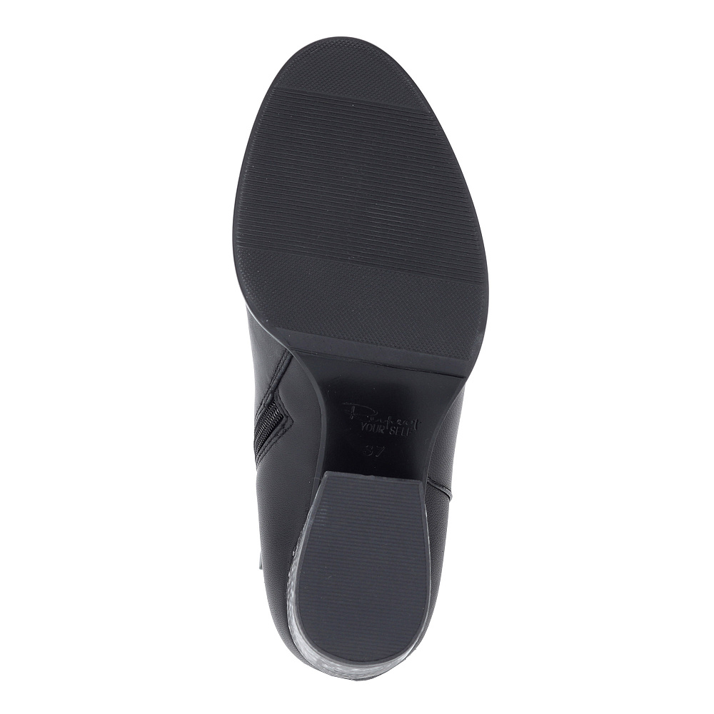 Черные ботильоны из натуральной кожи с анималистичным принтом на каблуке Respect