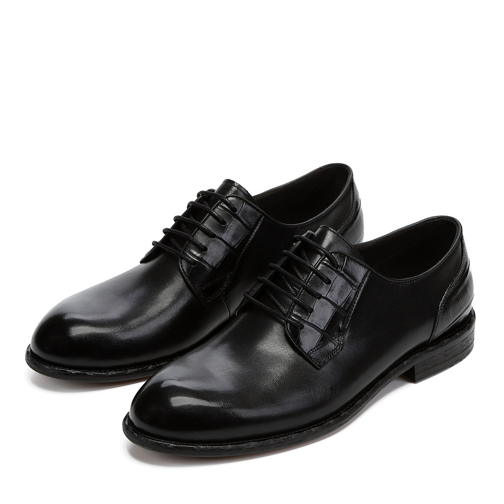 Черные полуботинки дерби из гладкой кожи RESPECT PREMIUM