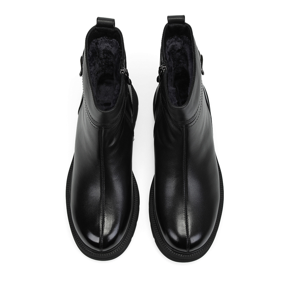 Черные зимние ботинки из кожи Respect