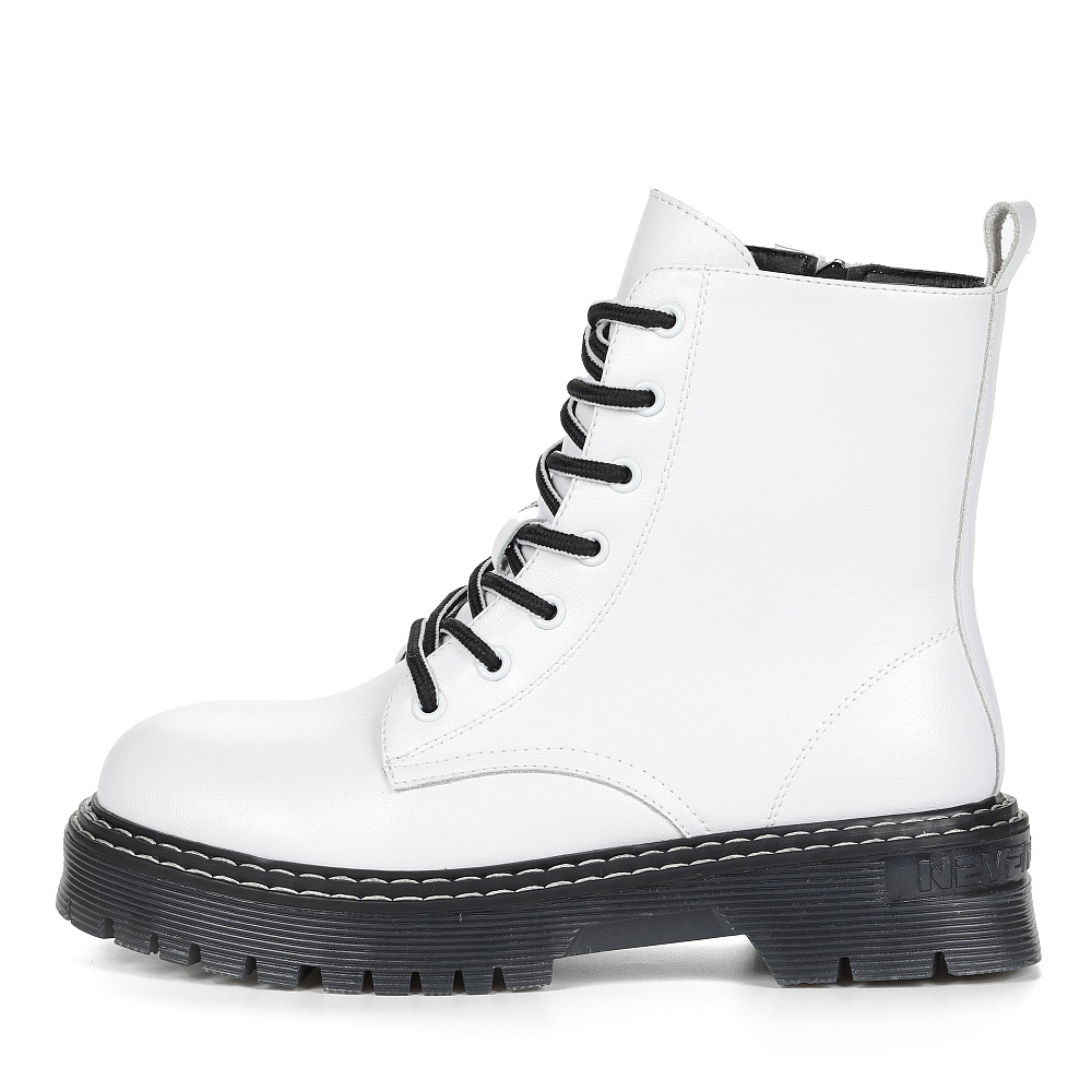 Белые ботинки из кожи на подкладке из шерсти Respect