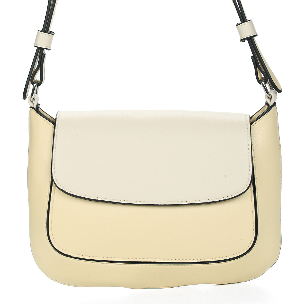 Желто-бежевая сумка из экокожи Respect