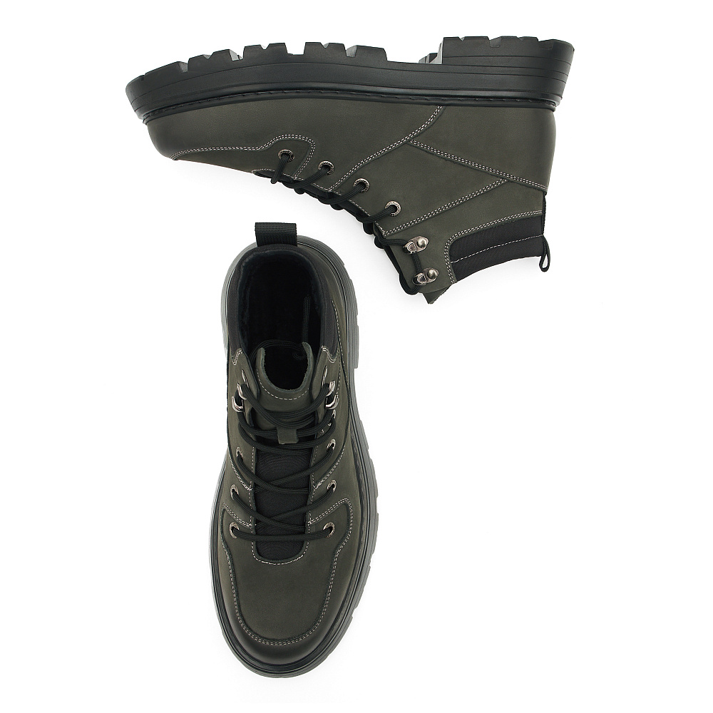 Серые ботинки из нубука Respect