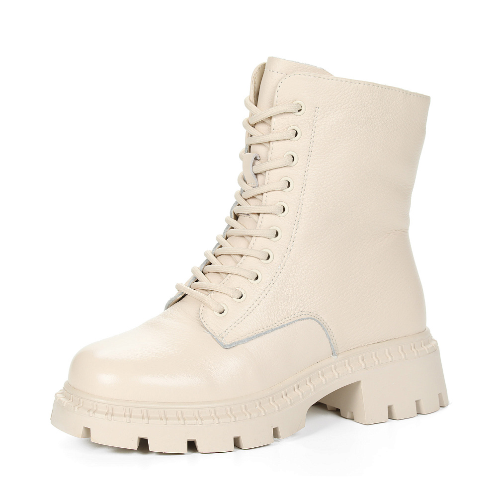 Бежевые зимние ботинки из кожи Respect