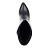 Черные сапоги на металлизированном каблуке