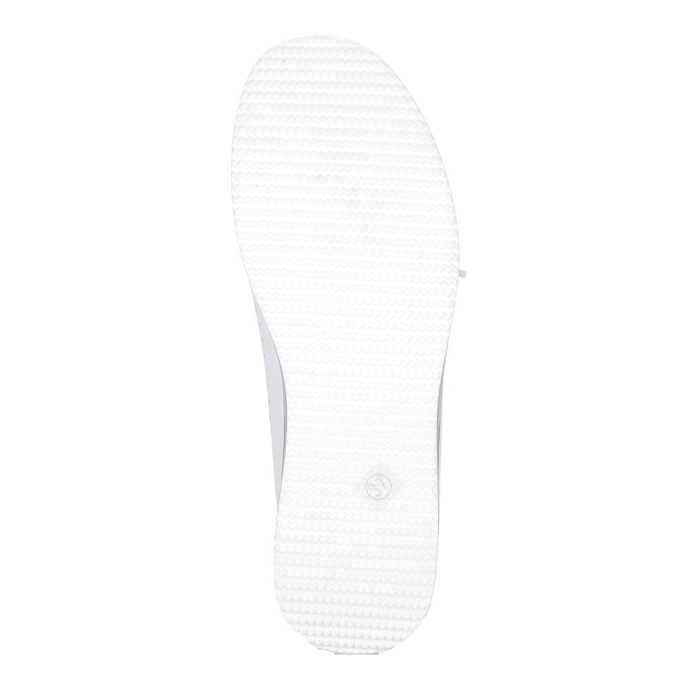 Белые топсайдеры из кожи с перфорацией Respect