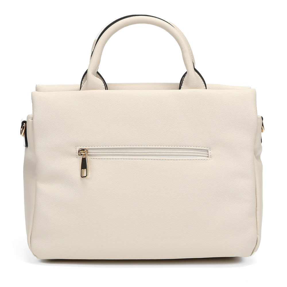 Светло-бежевая сумка тоут из экокожи Respect