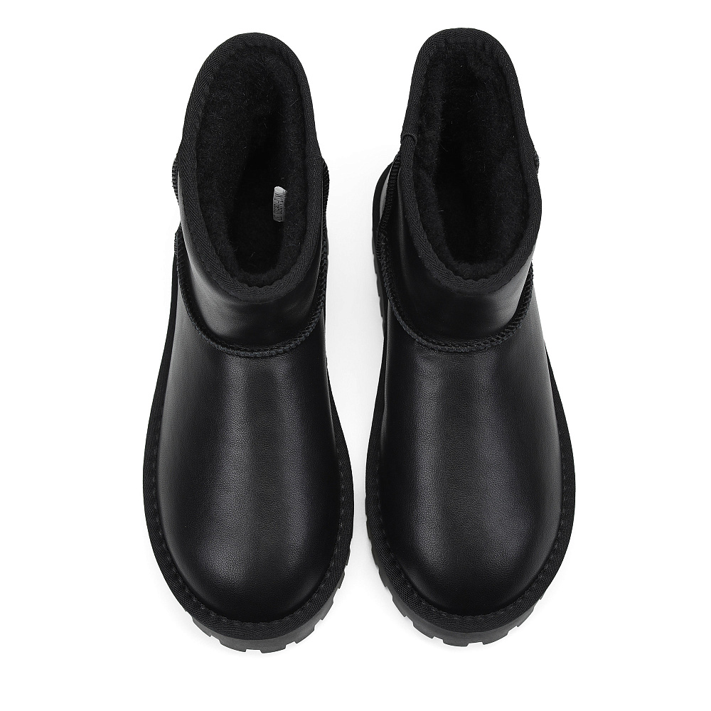 Черные угги из кожи Respect