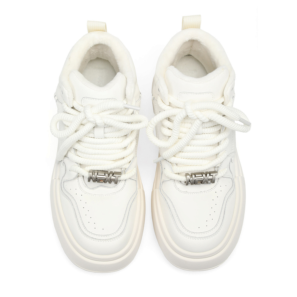 Белые высокие кеды из кожи RSP LAB