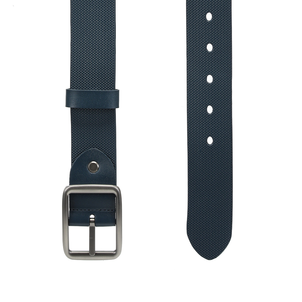 Синий кожаный ремень Respect