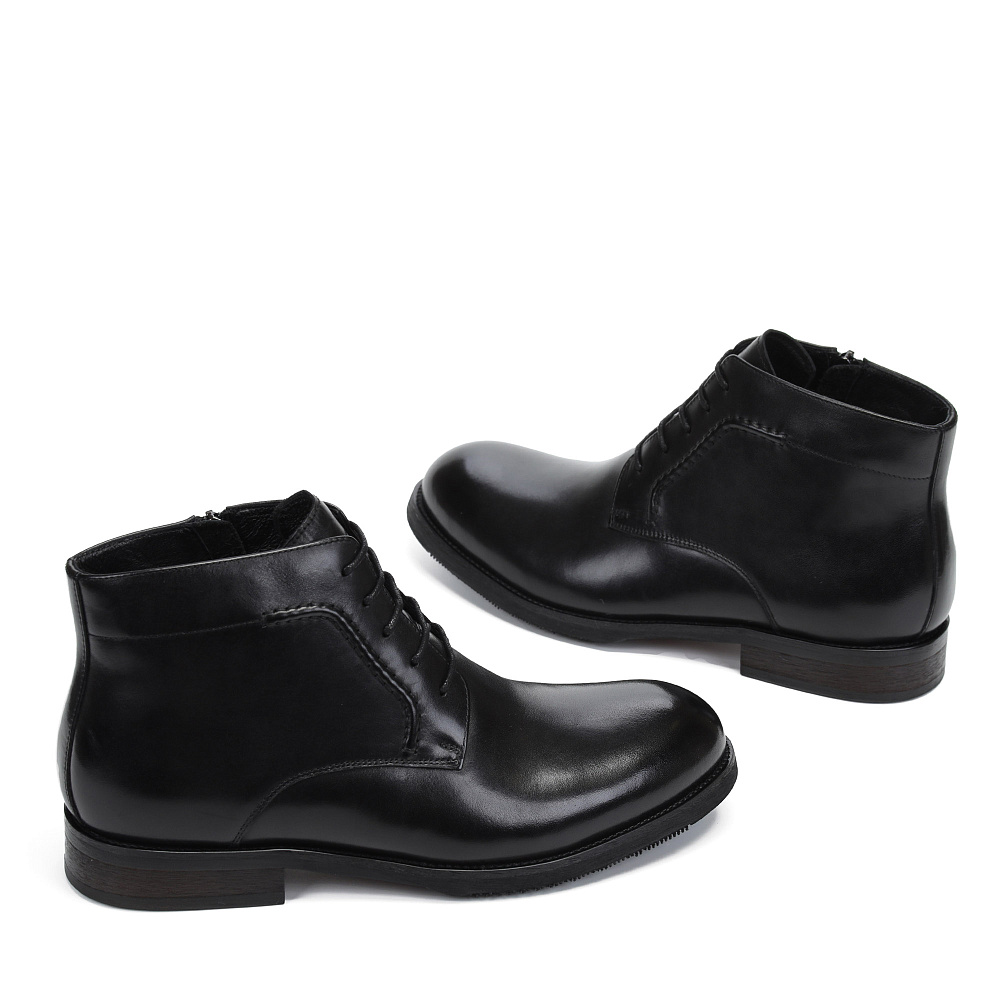 Черные зимние ботинки из гладкой кожи RESPECT PREMIUM