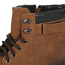 Светло-коричневые ботинки из нубука на подкладке из натуральной шерсти на тракторной подошве