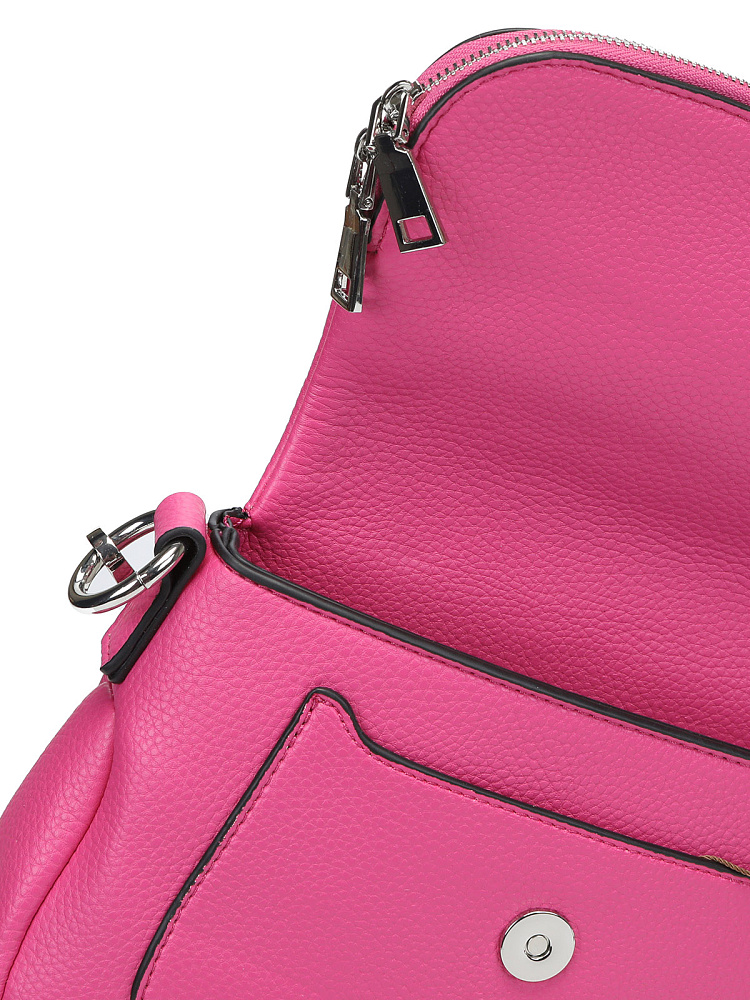 Розовая сумка-багет из экокожи Respect
