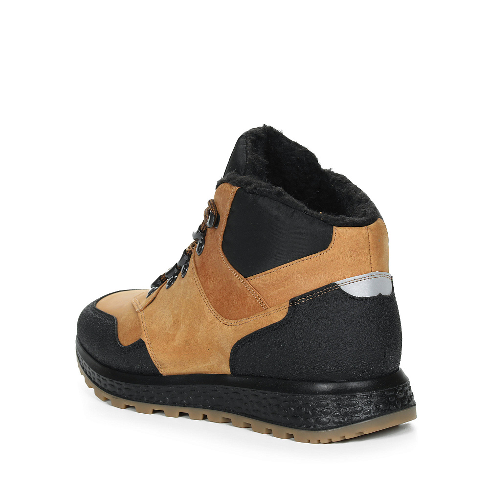 Рыжие зимние ботинки из кожи RIVERI