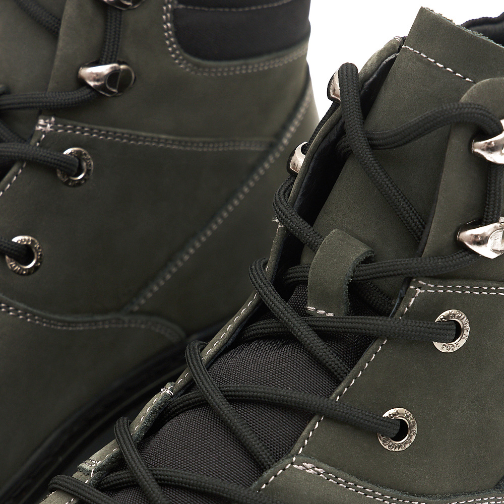 Серые ботинки из нубука Respect