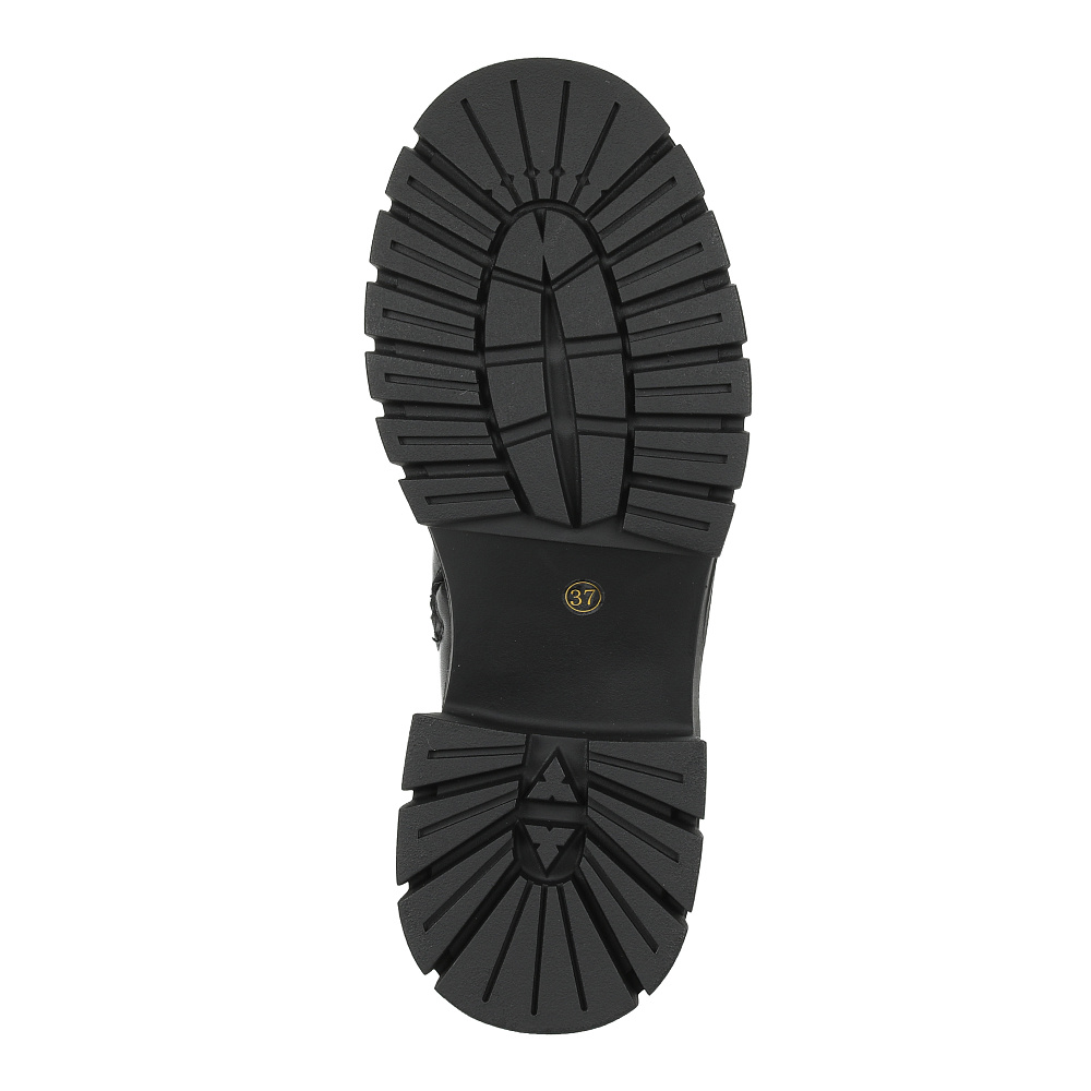 Черные зимние ботинки из гладкой кожи Respect