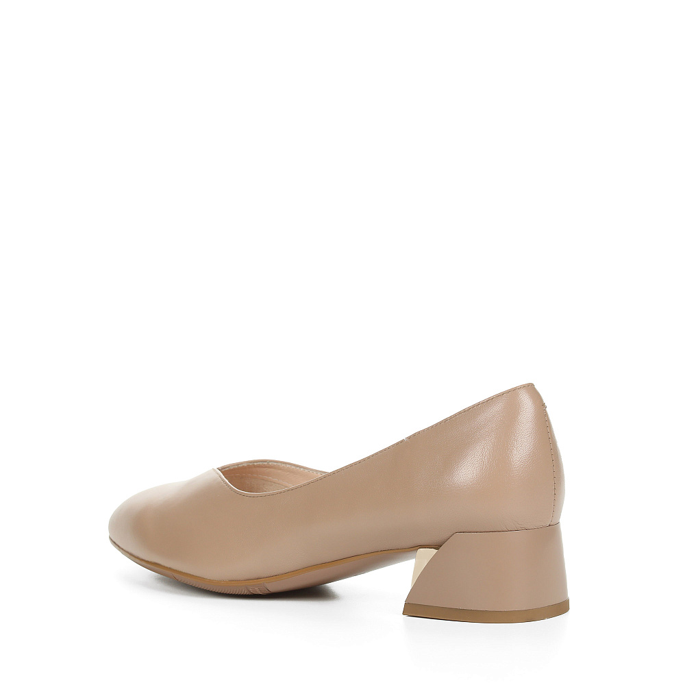 Темно-бежевые туфли лодочки из гладкой кожи Respect