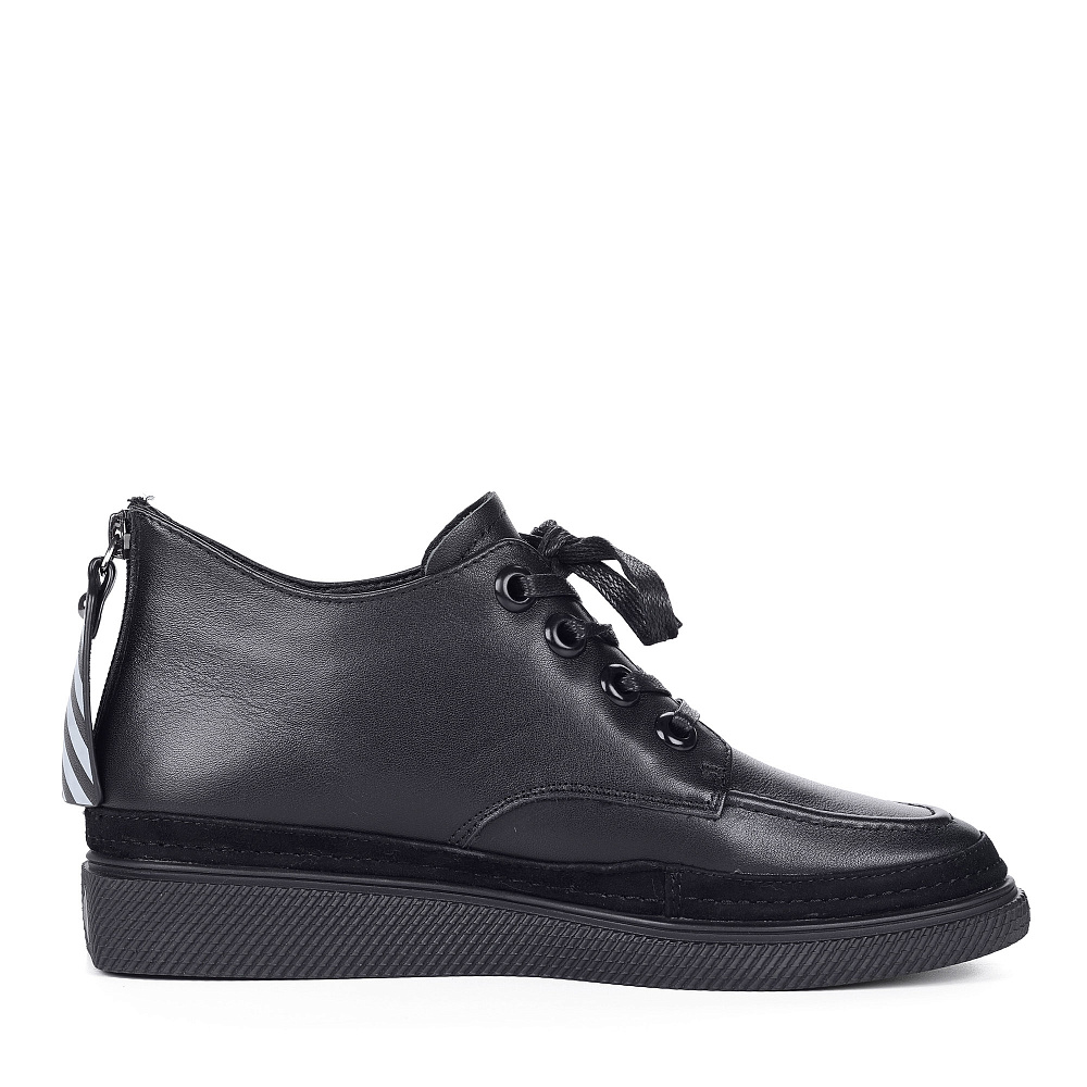 Черные ботинки из кожи на шнуровке Respect