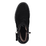 Черные ботинки из велюра на утолщенной подошве