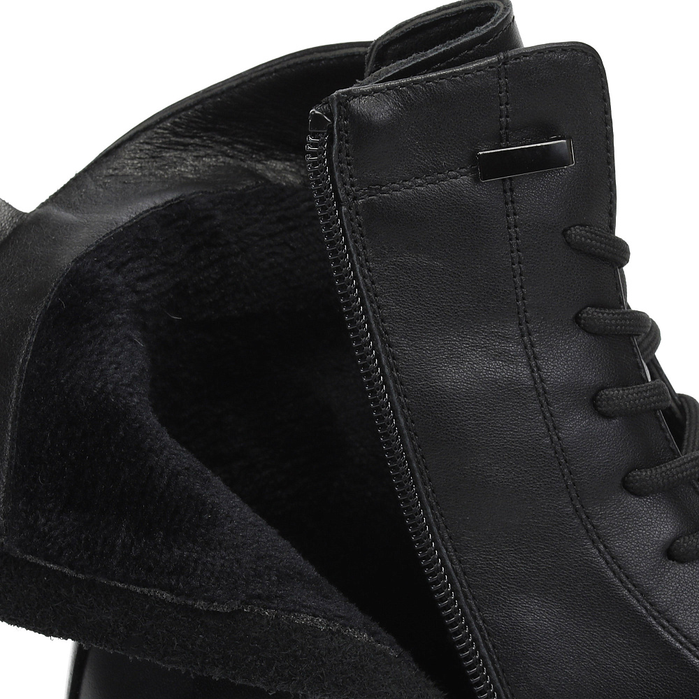 Черные ботинки из кожи Respect