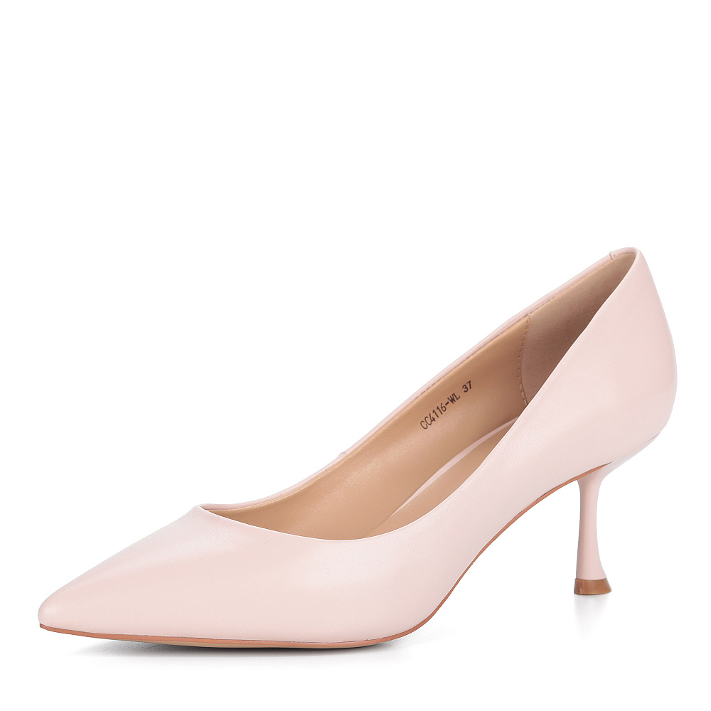 Бежевые туфли-лодочки из кожи CorsoComo