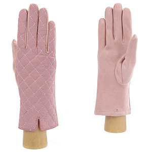 Перчатки женские текстильные, розовые