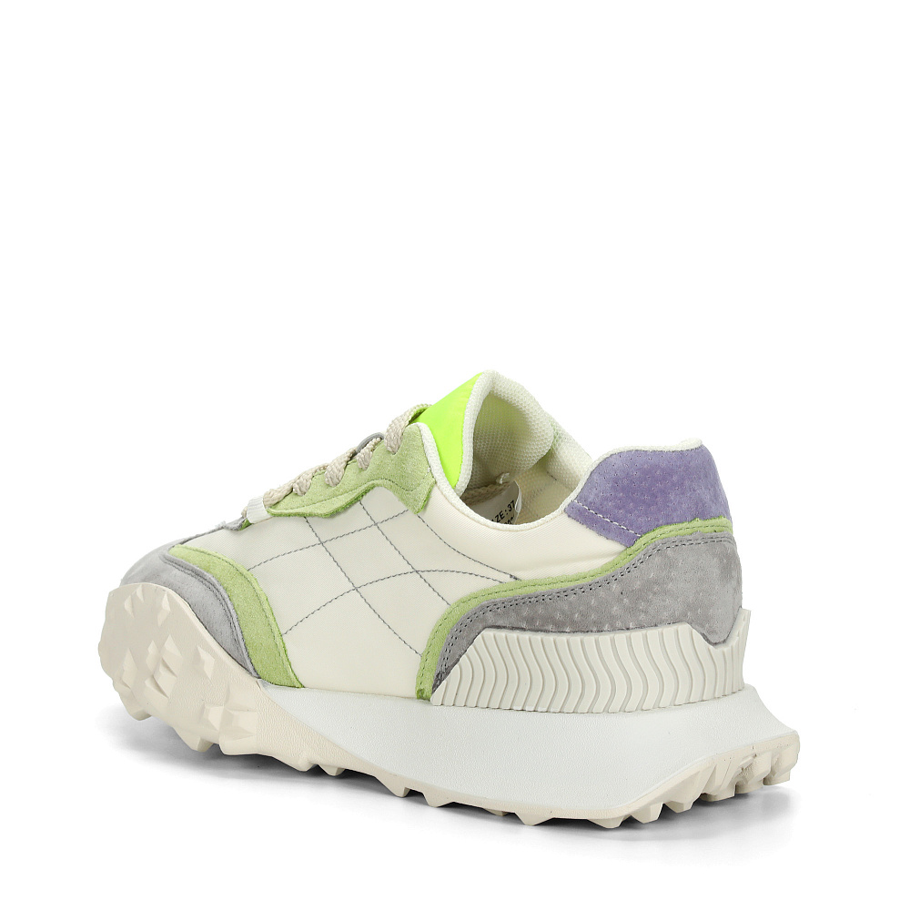 Белые кроссовки из кожи и текстиля RSP LAB