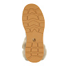 Бежевые ботинки из велюра с декоративной опушкой на подкладке из натуральной шерсти