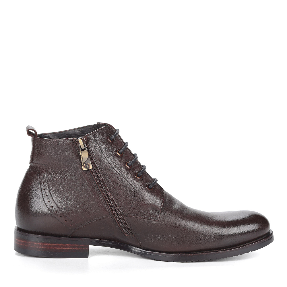 Коричневые ботинки из кожи на шнуровке Respect