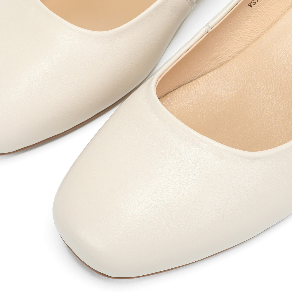 Туфли лодочки из гладкой кожи рисового цвета RESPECT PREMIUM