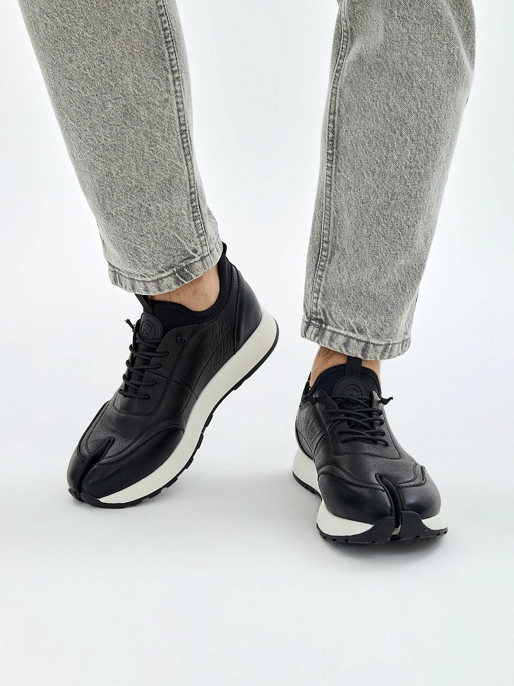 Белые кроссовки из гладкой кожи RSP LAB