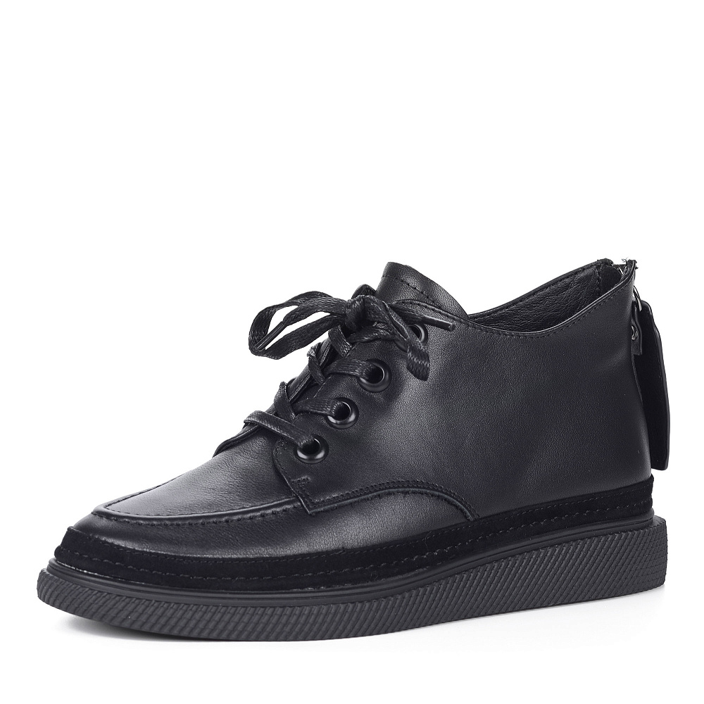 Черные ботинки из кожи на шнуровке Respect