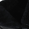 Черные кеды из кожи на подкладке из натурального меха