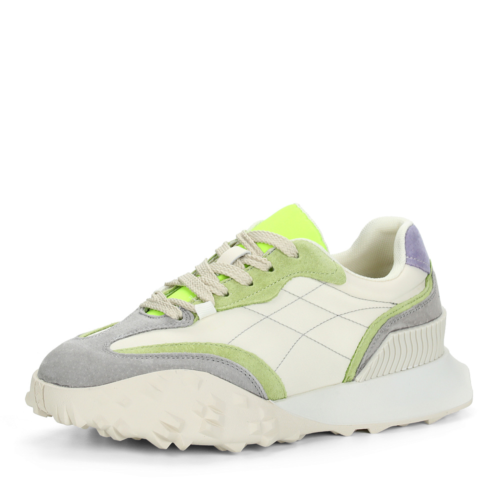 Белые кроссовки из кожи и текстиля RSP LAB