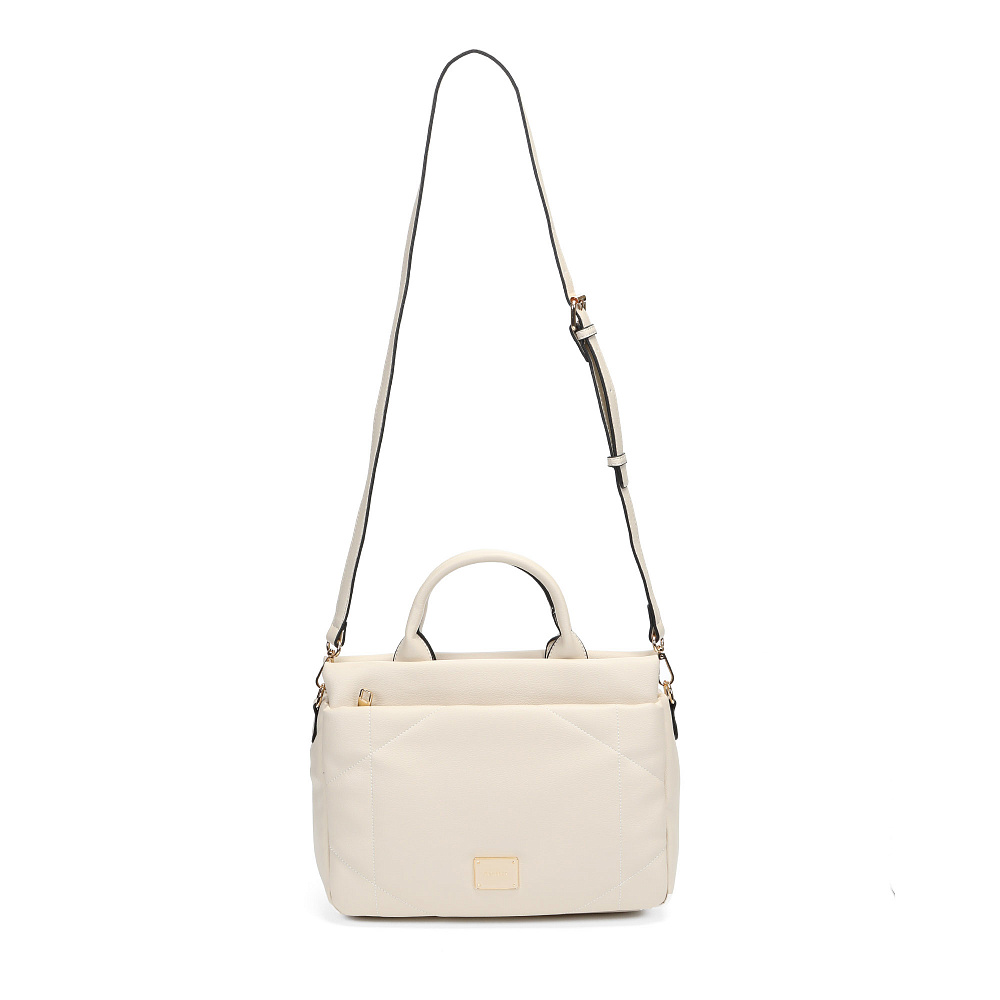 Светло-бежевая сумка тоут из экокожи Respect