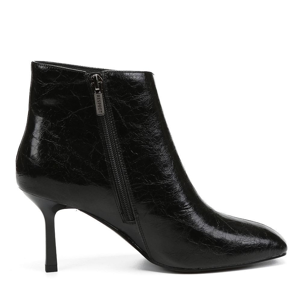 Черные ботильоны из кожи Respect